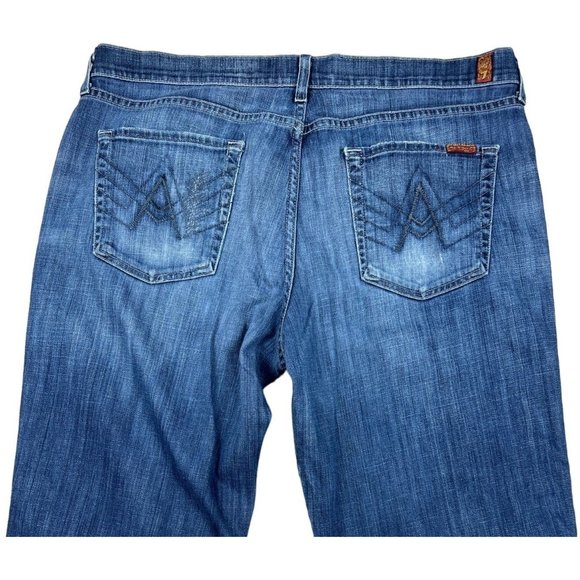 For All Mankind Men's Blue Straight leg Jeans - Picture 4 of 6